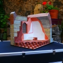 Maquette - vue en coupe d'un hypocauste romain