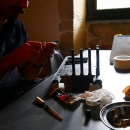 Début de fabrication d'une maquette - Maison Carrée de Nîmes